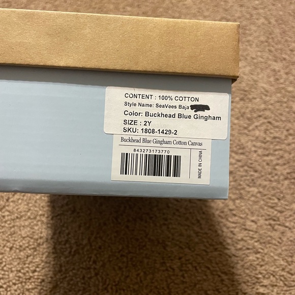 SeaVees Baja Shoes in Buckhead Blue Gingham for The Beaufort Bonnet Company NIB - Picture 4 of 9